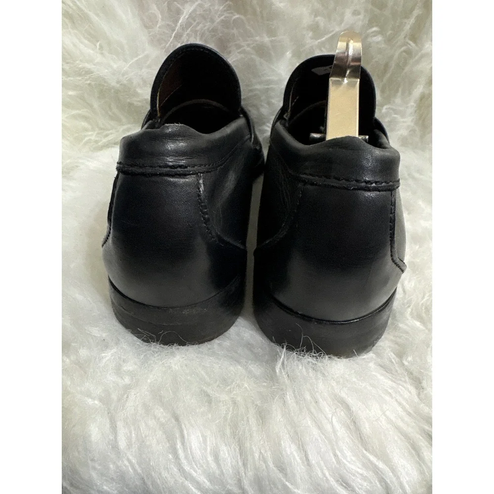 Johnston Murphy Penny Loafer Mens 10 A 246350 Black Leather Classic Dress Shoes